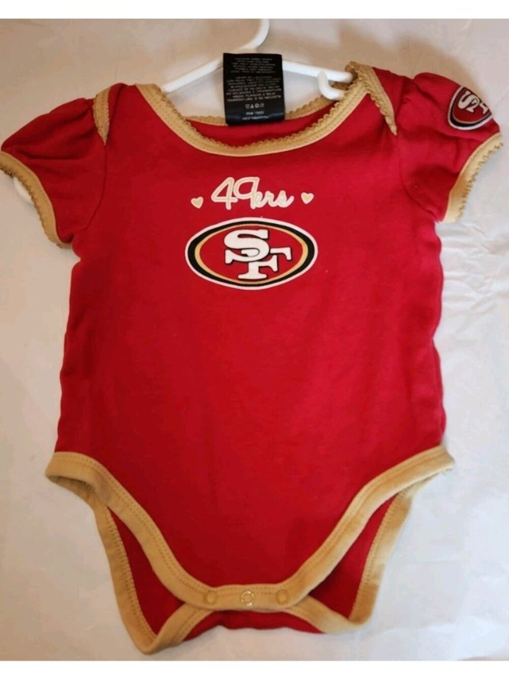 girls San Francisco 49ers 3-6 Months Baby NFL Team Apparel one piece